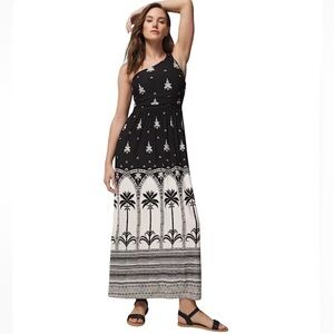 NWOT Soma Black and White Jersey Knit One Shoulder Dress
